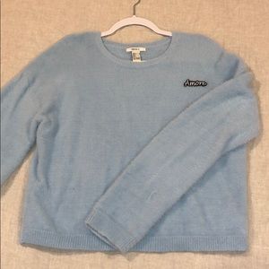 Forever 21 fuzzy ‘Amore’ sweater